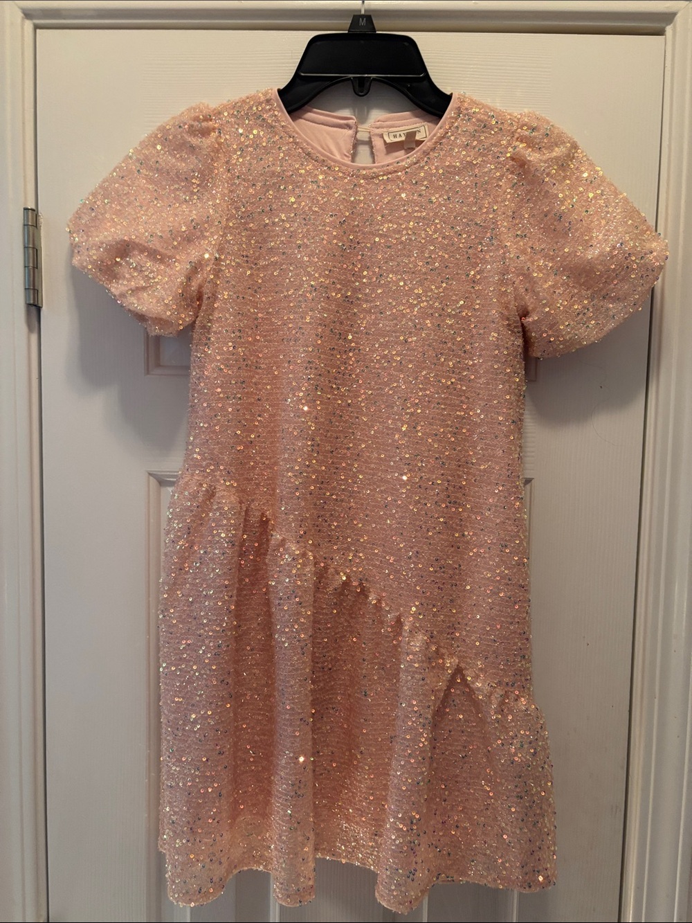 NWOT Hayden Pink Sequin Short Sleeve Party Dress